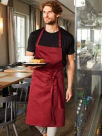 Klassische Latzschürze in Dunkelrot